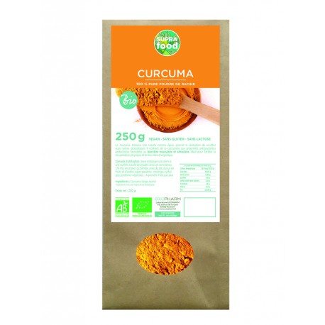 Curcuma Biologique 100% pure poudre de racine* 250g