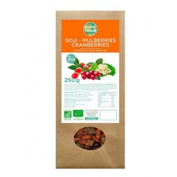 Mélange de 3 Super Fruits Goji Mulberries Cranberries biologiques* 250 g