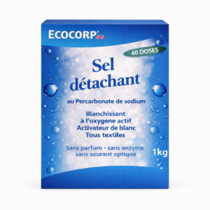 Sel Détachant au Percarbonate de Sodium 1 kg – 40 doses | Blanchissant écologique à l’oxygène actif