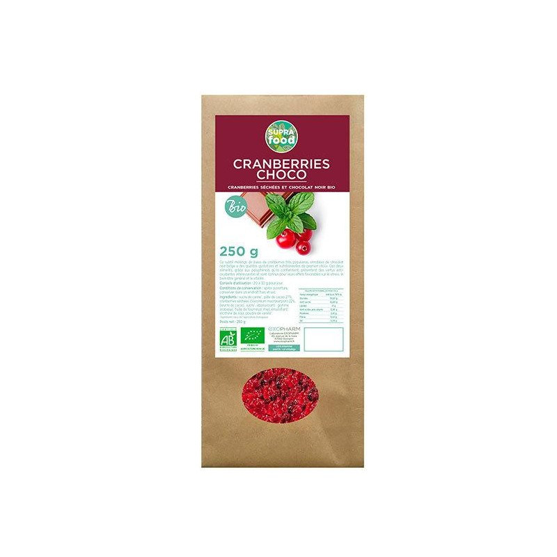 Chocolat & Cranberries biologiques 250 g Chocolat & Cranberries biologiques 250 g