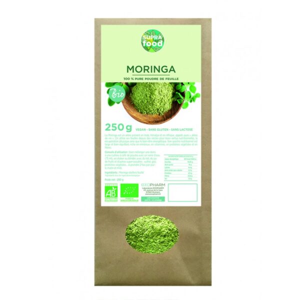 Moringa Biologique 100% Pure poudre de feuilles* 250g Moringa Biologique 100% Pure poudre de feuilles* 250g