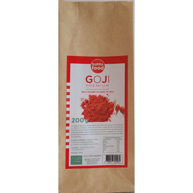 Goji 100% Pure poudre de baies 200g