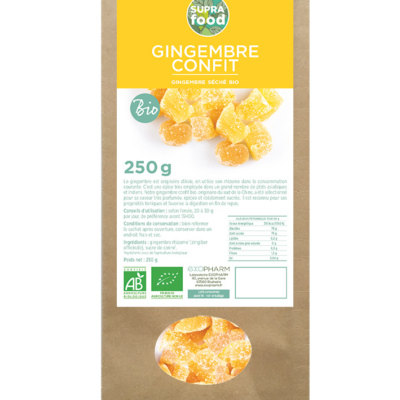 Gingembre séché bio – Rhizome confit | Saveur épicée & digestion