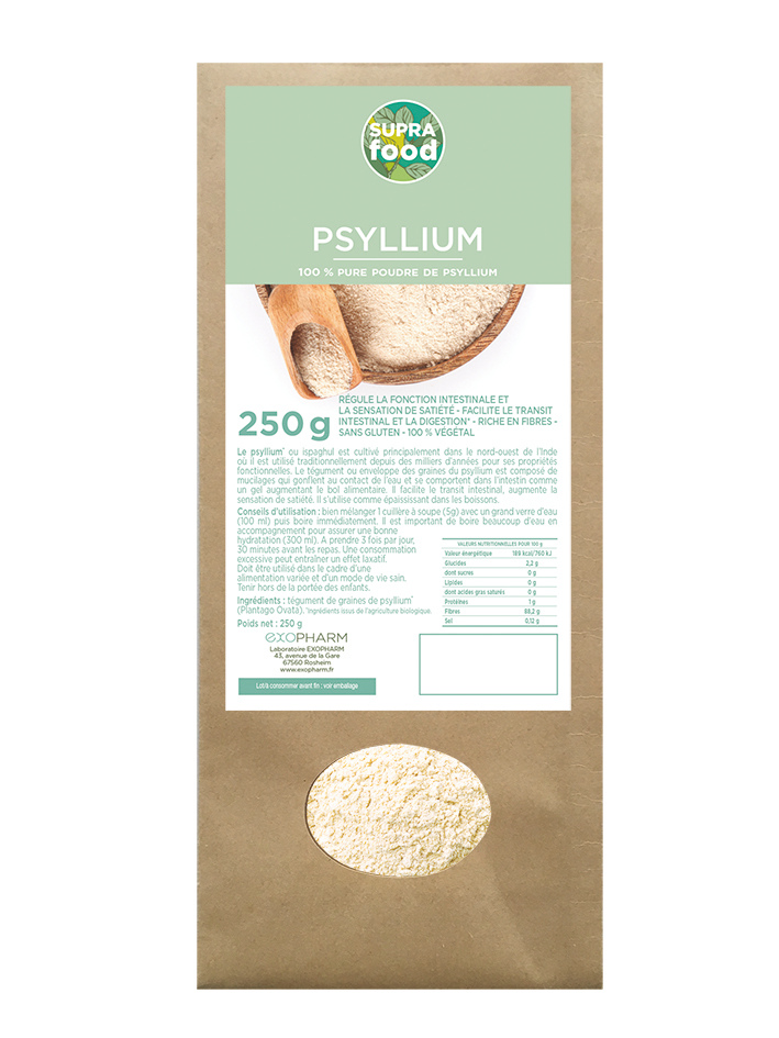 Psyllium en poudre – Tégument de psyllium | Fibres & confort digestif