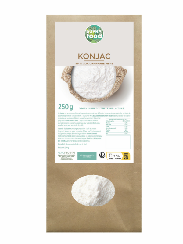 Konjac en poudre – 95 % glucomannane | Satiété & gestion du poids